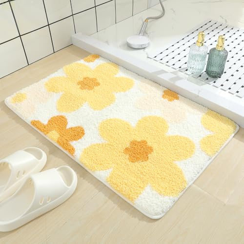 Molesun Niedliche Badematte, extra weicher, saugfähiger Badvorleger, Rutschfester, komfortabler Badvorleger, Teppich für Badewanne, Dusche, Badezimmer, maschinenwaschbar, 40x60cm