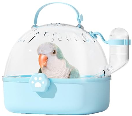 Bolsa de salida de loros, jaula de viaje de transportista de aves | Accesorios de caja de jaula de pájaros - Vista transparente panorámica de transporte compacto para transporte salvaje exterior al ai