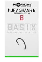 Korda Basix Kurv Shank Hook Barbless Carp Fishing Hooks Pack Of 10 (8)