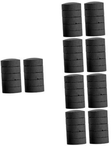 ibasenice 5 Set Fornello da Cucina A Carbone Griglia Campeggio Bricchetti di Carbone Tavolette di Carbone Stufa A Essenziale da Cucina di Legno Black 10 Pezzi * 5