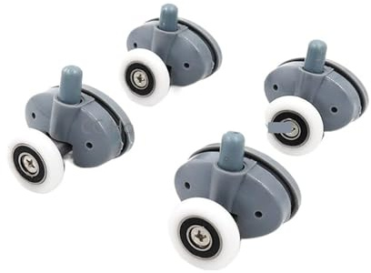 MMYUAK Skjutbara duschdörrar rullar 4/8 st duschrum stugor remskiva duschrum rulle/löpare/hjul/remskivor diameter 23 mm/25 mm/27 mm (enkel 4 st lägre, 23,0 mm)