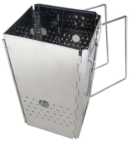 Camino a carbone pieghevole con borsa portaoggetti compatto per barbecue per barbecue all'aperto e avventure in campeggio