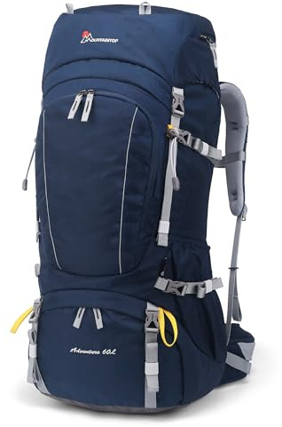 MOUNTAINTOP Mochila Trekking 60L Hombre Mujer Funda Lluvia