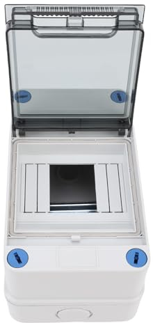 Hamwesh Power Distribution Box, IP66 Waterproof, Din Rail -kapsling med Transparent Täckning, ABS PC -material för Utomhusbruk, 6.7x4.2x3.9in