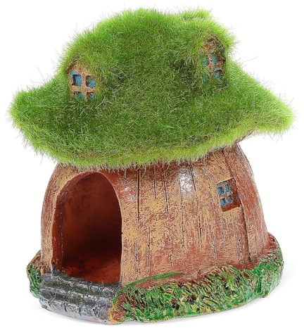 DOITOOL Escondite para Peces Acuario Casa Decorativa de Resina Compacta para Bettas y Peces Pequeños Refugio Seguro y Decoración Versátil para Peceras
