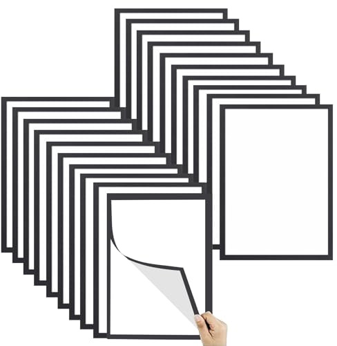 Set di cornici magnetiche per documenti – 20 pezzi, supporto per display A4, presentazione di note flessibile e professionale | pratico di organizzazione per orari delle lezioni