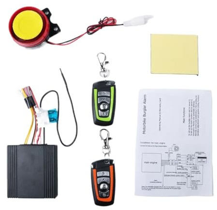 Alarma Inteligente de 12V for Motocicleta y Bicicleta, Sistema Alarma Seguridad antirrobo automático con Control Remoto for Seguridad automotriz Scooter