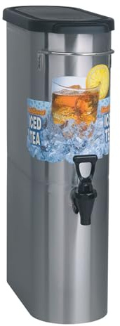 BUNN TDO-N-3.5 Oval Style narrow 3.5 Gallon Commercial Iced Tea Dispenser with Solid Lid
