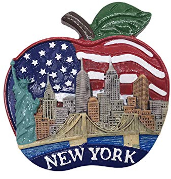 3D New York USA Refrigerator Fridge Magnet Tourist Souvenirs Handmade Resin Craft Magnetic Stickers Home Kitchen Decoration Travel Gift