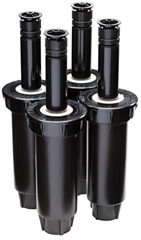 Rain Bird 1803AP4PK – Lot de 4 arroseurs escamotables Professionnels, Motif réglable de 0 à 360 °, Distance de pulvérisation de 2,4 à 4,6 m, Hauteur escamotable de 7,6 cm