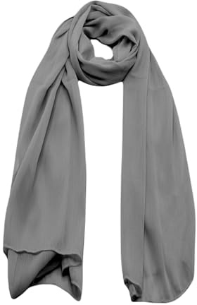 WESTEND CHOICE Ladies Scarves Women Crepe Chiffon Scarf Large Crinkle Shawl Headscarf Stole Neck Wrap women's scarves & wraps 180x70 cm