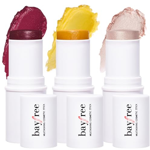 KIMUSE Multi-Stick Fard in Stick per guancia, occhi e labbra, illuminante Viso in Crema, Moisturizer Trucco per il viso: Texture Cremosa e Risultato a Lunga Tenuta