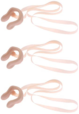 BESPORTBLE 3pcs Swimming Nose Clip Comfortable Latex Plugs Nose Clip Strap for Adults Boys and Girls Swimming Pool Open Water