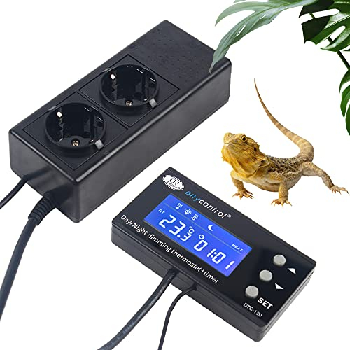 Termostato digital regulador de temperatura con pantalla LCD para reptiles, acuarios, terrarios, invernaderos, calefacción, 220 V CA