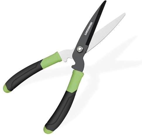 GARDENWORK Hedge Shears Clippers for Trimmer,Garden Clippers Handheld,Boxwood,Shrubs, Bush Cutters Trimmer with Teflon Coating High Carbon Steel Blades,16Gardening Shears with Comfort Grip Handles