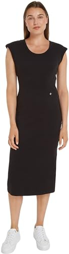Tommy Hilfiger Slim Rib DRS Midi Cap Sleeve Ww0ww41273 Vestidos Ajustados al Cuerpo Mujer