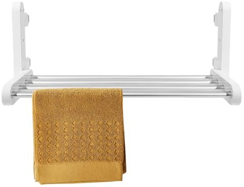 Sengfwin Toallero de 36 W, sin taladrar, secadora eléctrica, calentador de toallas, secador de toallas, montaje en pared, baño, radiador, baño, cocina, color blanco