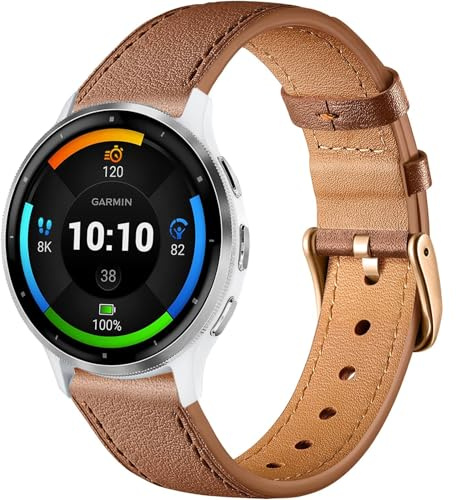 Issinlky Lederarmband für Garmin Venu 4 45MM/Venu 2/Venu 3, 22mm Businessarmband für Garmin Vivoactive 4/Forerunner 265/255/255 Music/745/First Avenger/Darth Vader