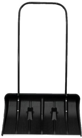 Pala da neve con ruote e bordo in alluminio per una rimozione efficace della neve