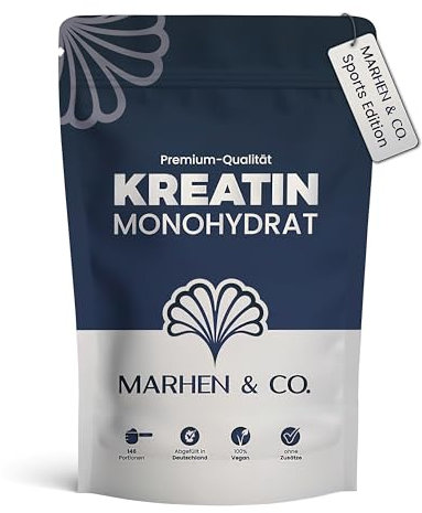 Kreatin (Creatine, Creatin) Monohydrat 500g – Perfekte Löslichkeit – 100% rein, vegan & ohne Zusätze – Hochdosiert für 146 Anwendungen – Laborgeprüft & abgefüllt in Deutschland - inklusive Messlöffel