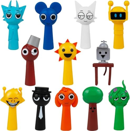SHUOHONG 12 Piezas Figurines, Mini Figurines, Figuras de Acción Coloridas Sprunk, Collectibles Toy pour Sprunk Figurine Fans, para Niñas y Niños/Fans de Los Juegos
