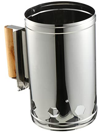 ifundom 1pezzi Accendifuoco per Barbecue Scudo Termico e Manico in Legno Braciere al Carbonio Rapido per Grigliate all Aperto Accensione Efficiente per Barbecue