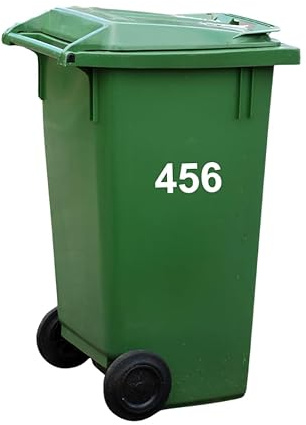 Wheelie Bins Number Stickers | Any Number 2 Sizes | 16 Gloss or Matte Colours | Weatherproof Self Adhesive Vinyl | Bin Numbers | Personalised Wheelie Bin Stickers
