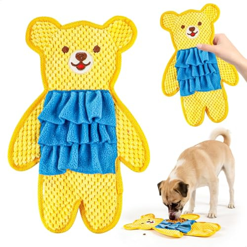 Alfombra Olfativa Perros, Manta Olfativa Perro Pequeños Lavable, Snuffle Mat para Mascotas Entrenamiento de Forrajeo, Juguete Interactivo Dog, Alfombrilla Sniffing Interactiva para Aburrimiento