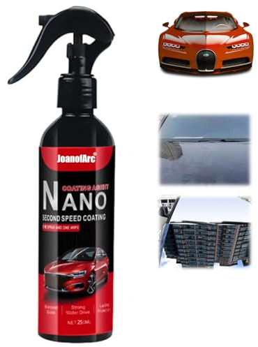 Car Coating Spray, Coating Top Coat for Cars Fortify Quick Coat, Quick Effect Coatings Agent, Oil Film Emulsion Glass Cleaner Used to protect gloss Waterless Car Wax Spray