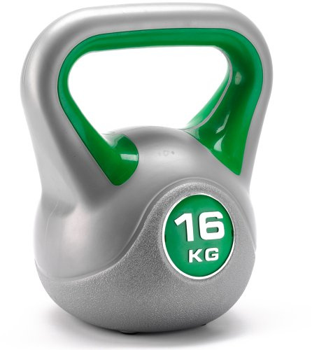 York Fitness Vinyl Kettlebell, Green, 16kg