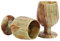 Radicaln Set de 2 copas de vino de mármol y ónice verde hechas a mano, 14 x 8,9 cm, 250 ml, set de copas de champán de piedra de mármol