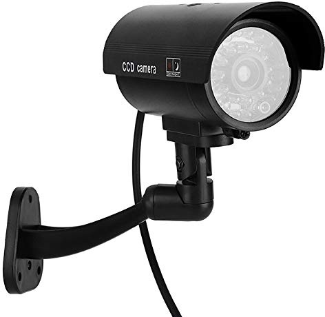 Fake Security Monitor, 3-6 Months Work CCTV Camera, Anti-theft Dummy Camera Black Waterproof Safe for Supermarket Hotel