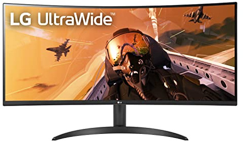 LG 34WP60C-B 34-Inch 21:9 Curved UltraWide QHD (3440x1440) Gaming Computer Monitor with 160Hz sRGB 99% Color Gamut and HDR 10, AMD FreeSync Premium and 3-Side Virtually Borderless Screen Tilt,Black