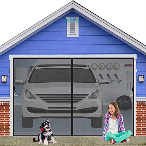 LZHBD Magnetic Fly Screen Mesh Door, 105x240 cm, Magnetic Full Frame Adhersive Strip and Push Pins, Insect Protection Door Net for Balcony Entrance Doors Patio, Black [New Version]