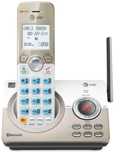 AT&T DL72119 DECT 6.0 Cordless Phone for Home with Bluetooth Connect to Cell, Call Blocking, 1.8 Backlit Screen, Big Buttons, intercom, and Unsurpassed Range