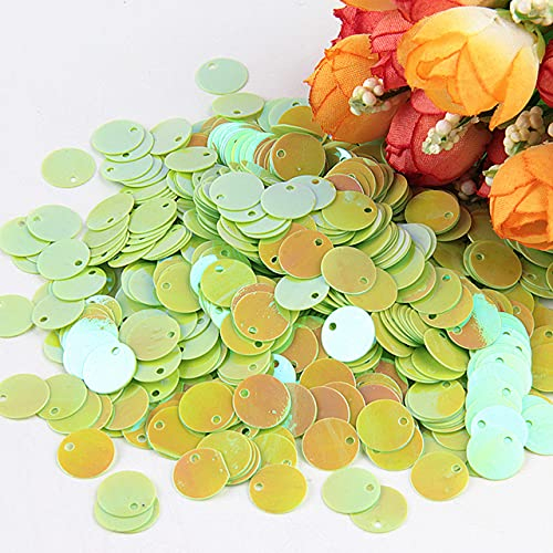 XIAOXIN Paillette Pailletten 10mm 15mm 20mm 25mm Große Flache runde Kante Loch Lose Pailletten für Carfs Kindertanz DIY Dekoration Lentejuela 10g