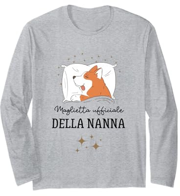 Pigiama maglietta della nanna - Camicia da notte cane corgi Maglia a Manica