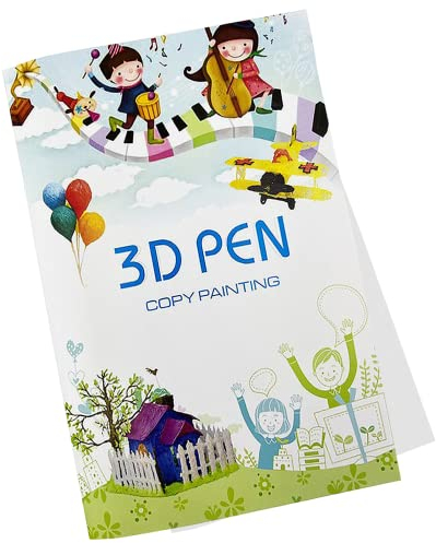 Bogoro 3D Stift Vorlage,3D Druckstift Vorlage,3D Drucker Stift Set,Buntes 40 Muster, Mit Einer Wiederverwendbare Transparente PVC Zeichentafel, Hinweis: Dieser Satz enthält Keine 3D -Druckstifte