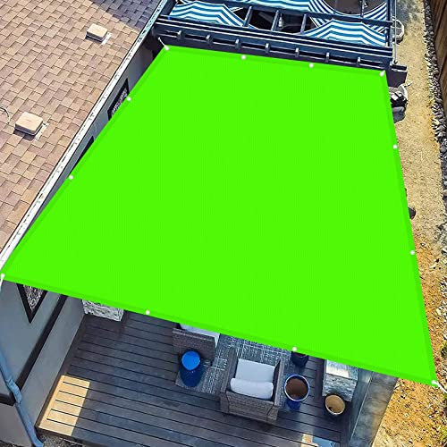 Voile d'ombrage Imperméable 4 x 4 m Protection Solaire Contre Brise Vue pour Balcon avec œillets avec Le Kit de Fixation pour Jardin Terrasse Extérieur, Vert