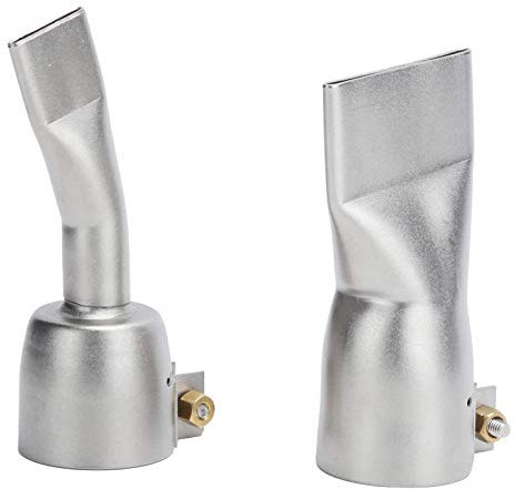 Punta de Soldador de Plástico, Puntas de Pistola de Calor, 2 Piezas, Pistola de Soldar de Acero Inoxidable, Boquilla Plana, Pistola de Soldar de Plástico, 20 Mm, Punta Pequeña +