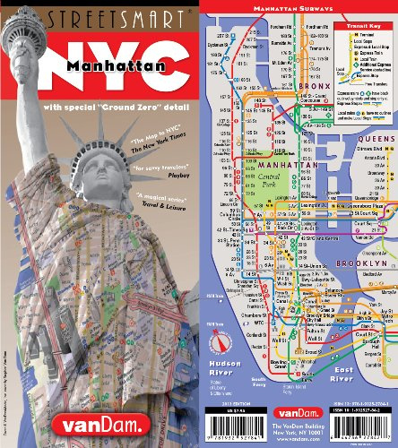 StreetSmart® NYC Map Downtown 2027 Edition by VanDam-Laminated pocket city street map of Manhattan w/ all attractions, museums, sights, hotels, theaters & ... 2027 Edition)