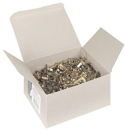 ALCO-Albert 590/6 Flachkopfklammern, vermessingt, Länge 19 mm, 1000 Stück