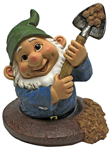 Design Toscano QM2469600 Shoveling Sam, the garden gnome