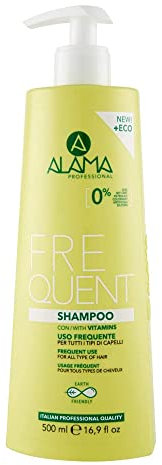 Alama Professional Frequent Shampoo Uso Frequente per Tutti i Tipi di Capelli, Giallo, 500 Millilitri