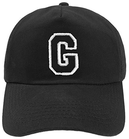 MFAZ Morefaz Ltd New Baseballkeps svart keps pojke flicka barnhatt unisex A-Z alfabet (G)
