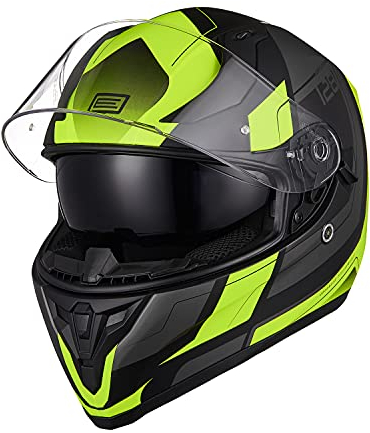 ORIGINE Integral-Helm Full-Face Motorrad-Helm ECE mit Visier (Advanced Fluo Yellow-blk MATT, L)