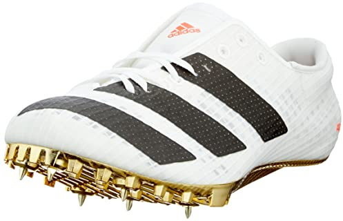 adidas Adizero Finesse, Baskets d'athlétisme Unisexe pour Adulte - Blanc - Blanc/Noir/Rouge (Ftwbla Negbás Rojsol), 49 1/3 EU EU