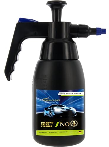 NobelClean NC 1 1 Liter Drucksprühflasche Leerflasche Black Edition, Profi Sprühflasche,