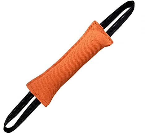 DONGKER Juguete para tirar, almohada de entrenamiento para mascotas con asa para perros pequeños y medianos