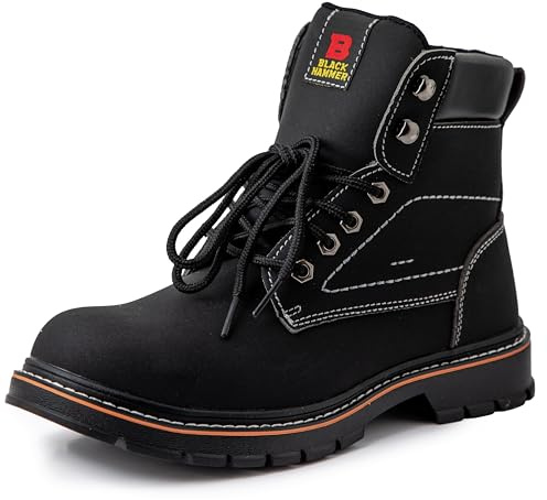 Black Hammer Men's 2600 Mesh Safety Boots | S3 SRC Water-Resistant | Comfort-focused safety boots with a water-resistant treated mesh upper, steel toe cap, and shock-absorbing rubber outsole.